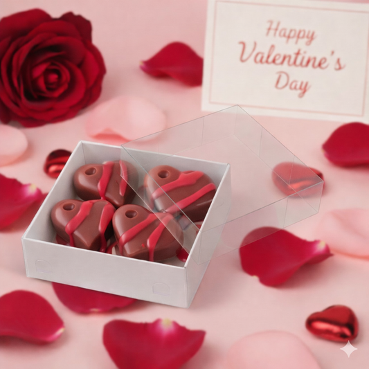 Luxury Choco-Strawberry Truffle Hearts (wax melts)